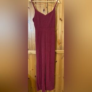 Bailey Blue New with tags formal glitter sparkle burgundy red jumpsuit Large
